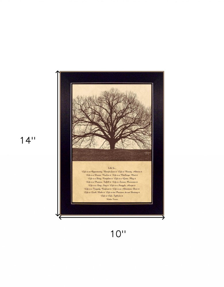 Life Is 1 Black Framed Print Wall Art — view 3