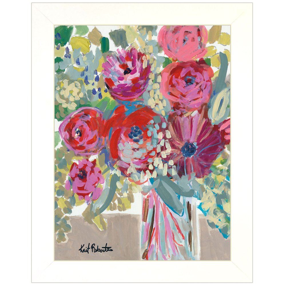 Blooming in the Window Sill White Framed Print Wall Art — view 1