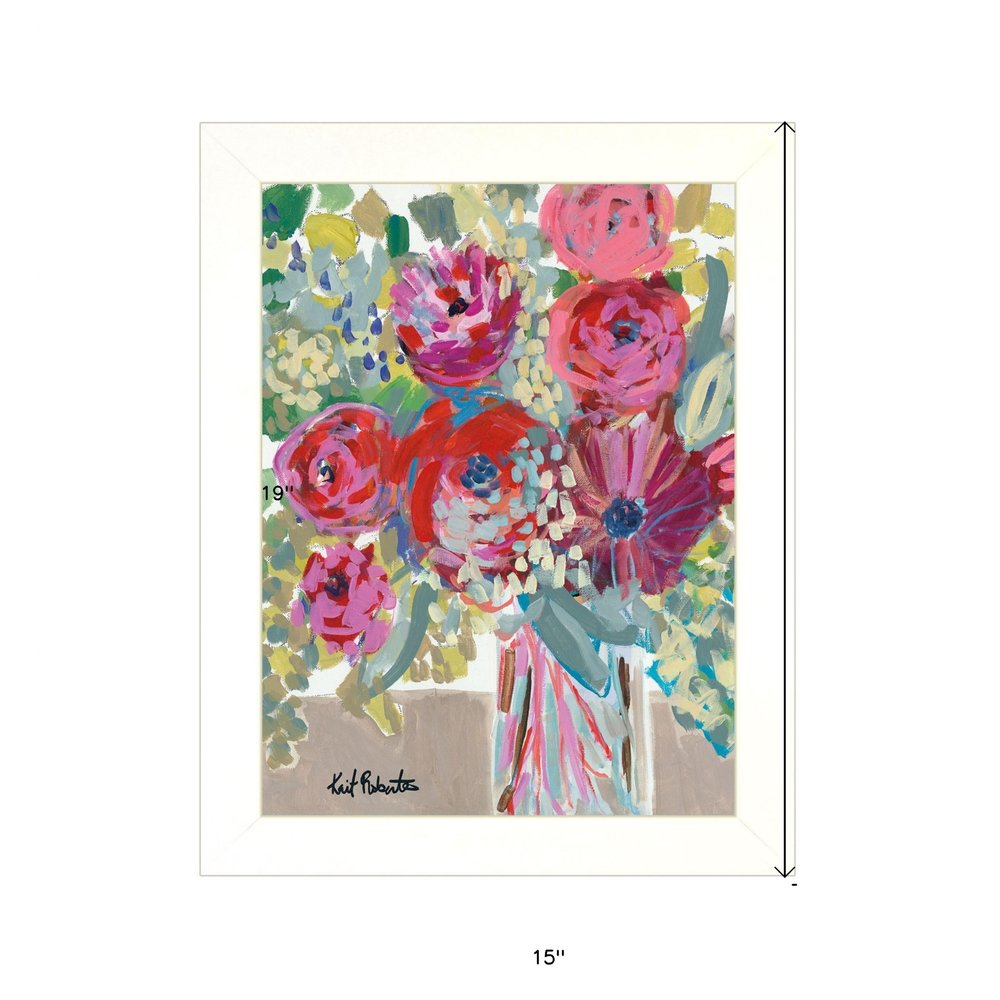 Blooming in the Window Sill White Framed Print Wall Art — view 3