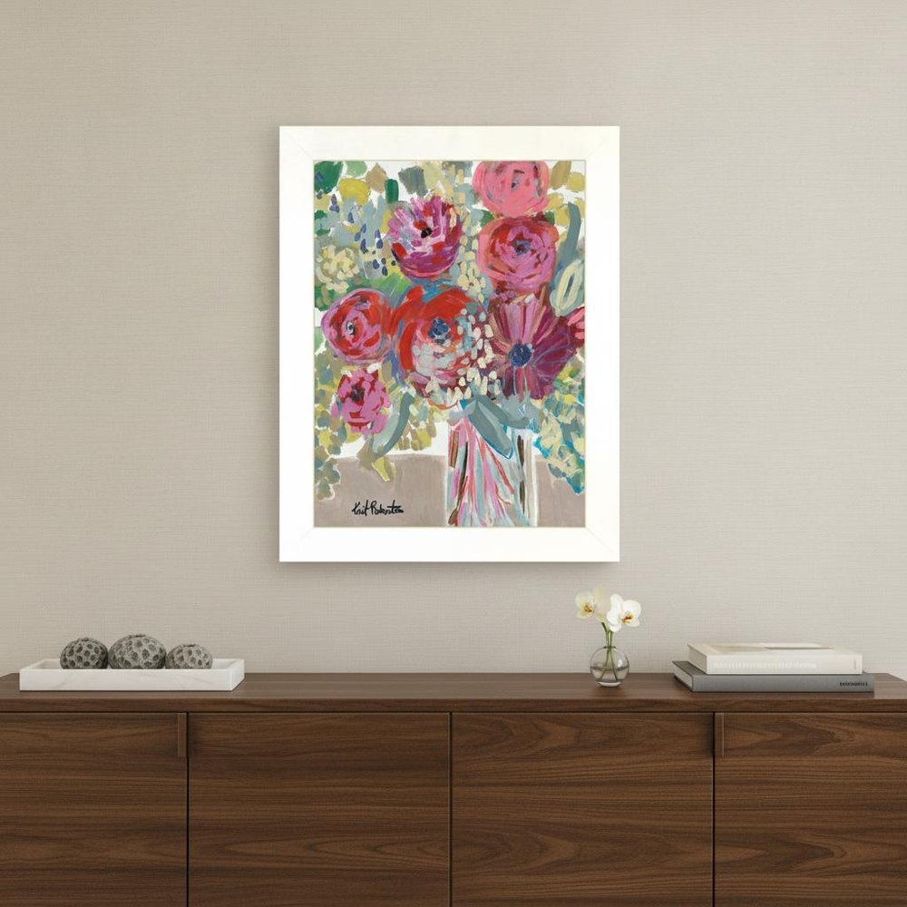 Blooming in the Window Sill White Framed Print Wall Art — view 4