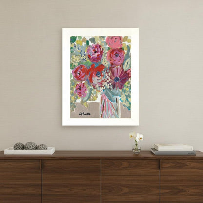 Blooming in the Window Sill White Framed Print Wall Art