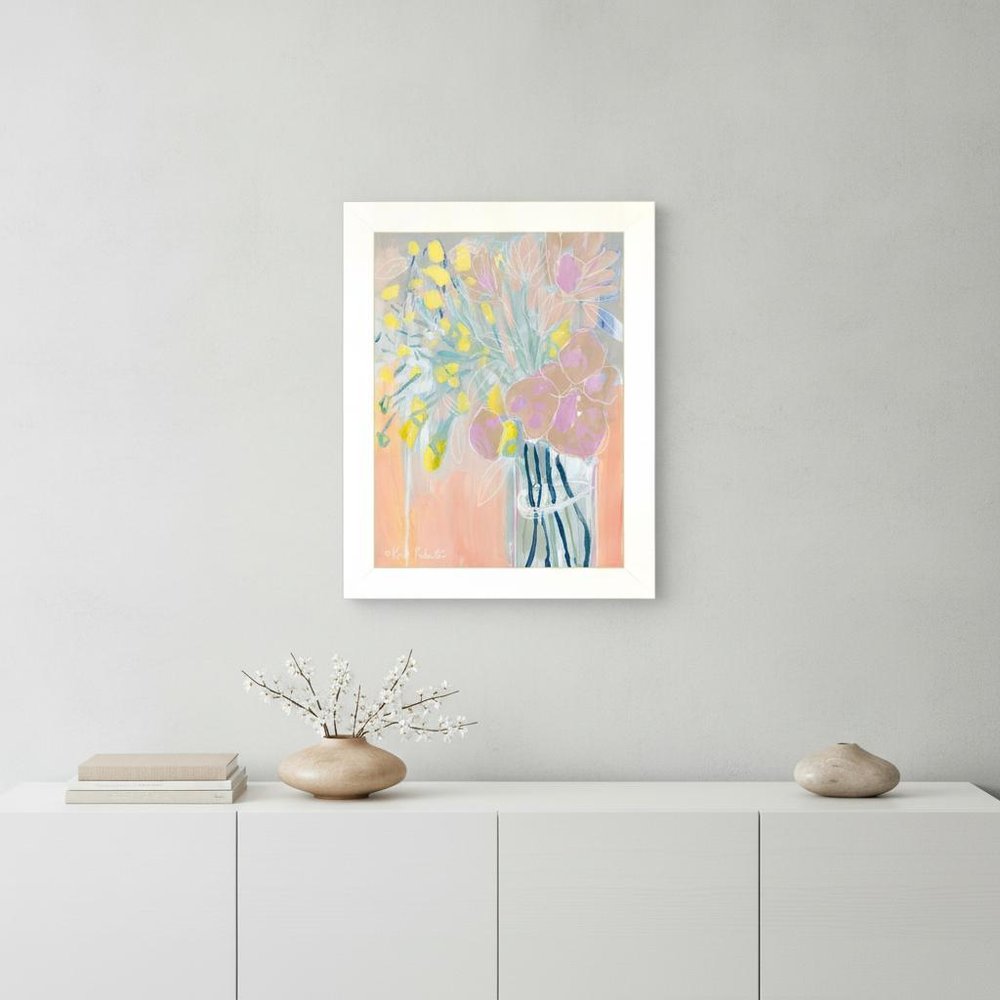 Maybe Shes a Wildflower White Framed Print Wall Art — view 4