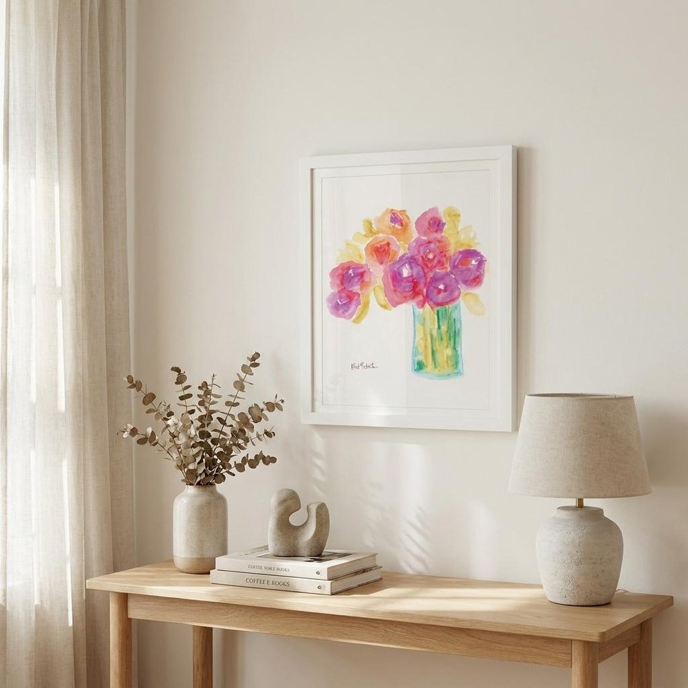 Speak in Flowers White Framed Print Wall Art — view 4