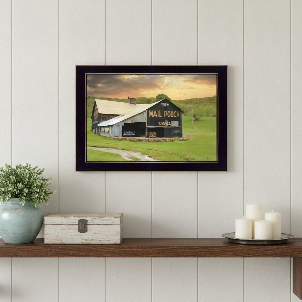 Mail Pouch Barn 3 Black Framed Print Wall Art — view 4