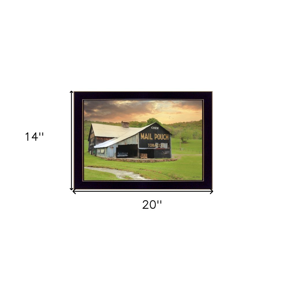 Mail Pouch Barn 3 Black Framed Print Wall Art — view 3