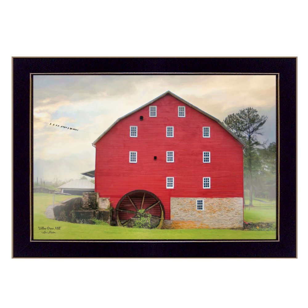 Willow Grove Mill 1 Black Framed Print Wall Art — view 1
