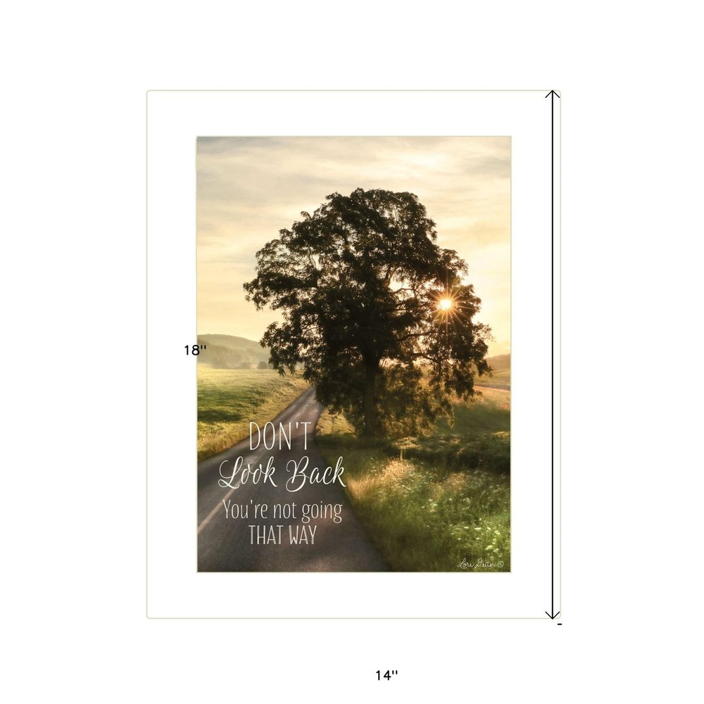 Dont Look Back 2 White Framed Print Wall Art — view 5