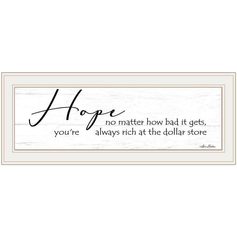 Hope 1 White Framed Print Wall Art — view 1