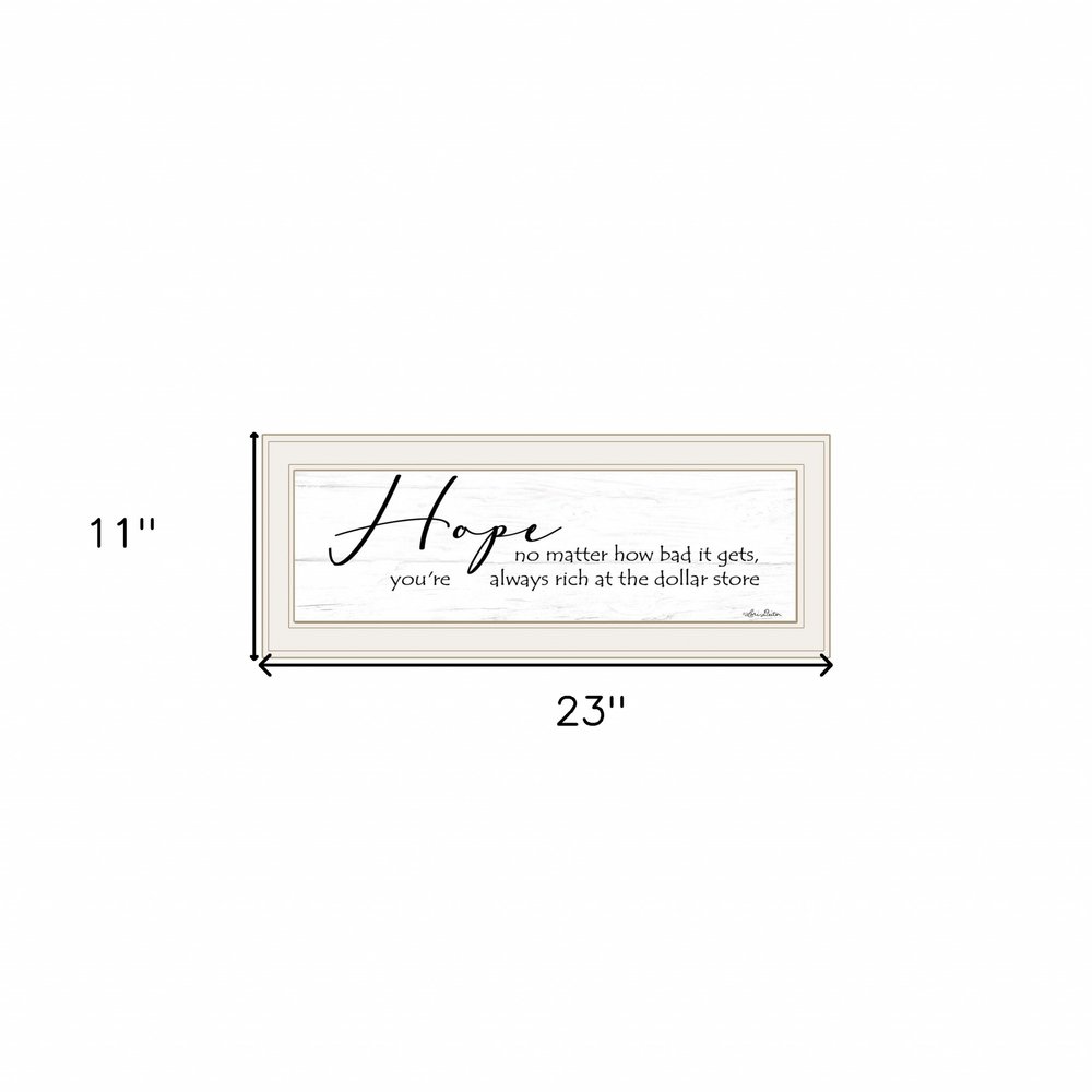 Hope 1 White Framed Print Wall Art — view 3