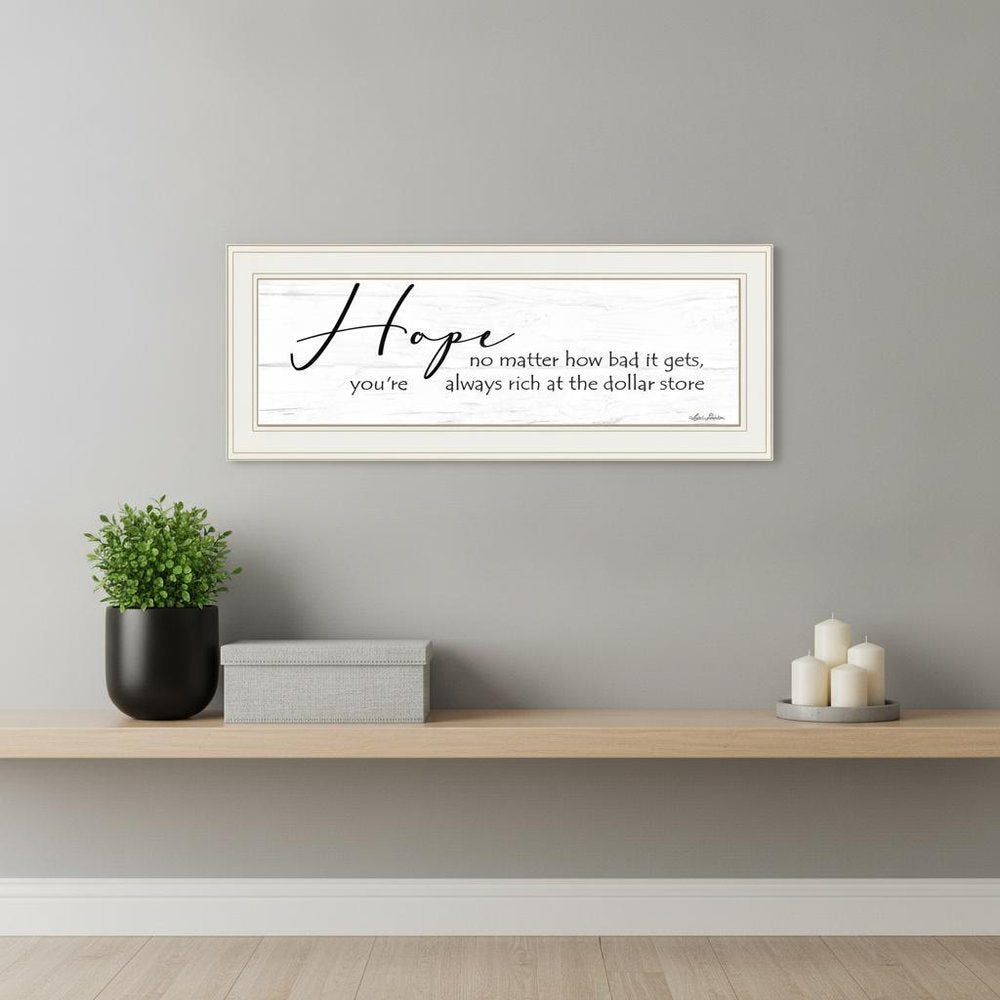 Hope 1 White Framed Print Wall Art — view 4