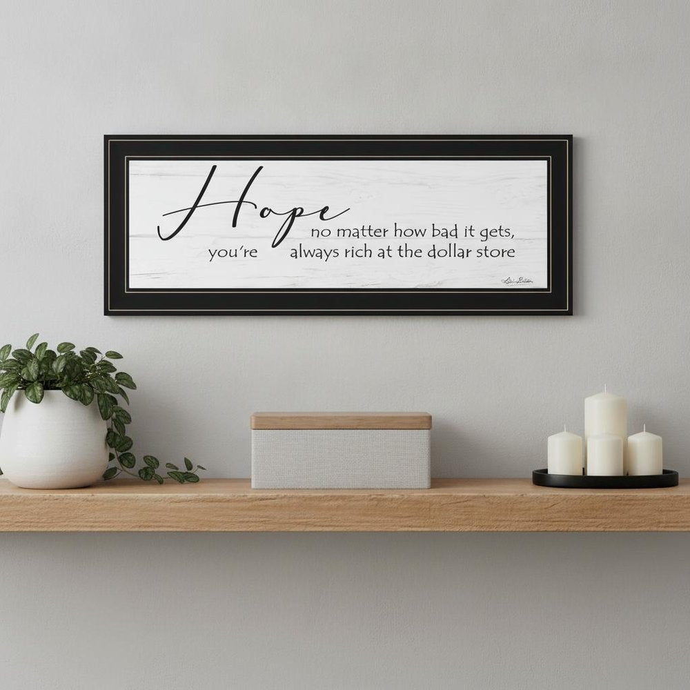 Hope Black Framed Print Wall Art — view 4