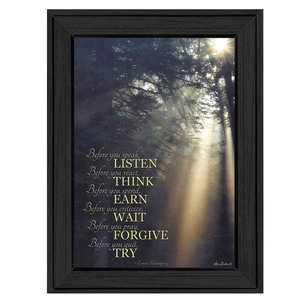 Before You 1 Black Framed Print Wall Art — view 1