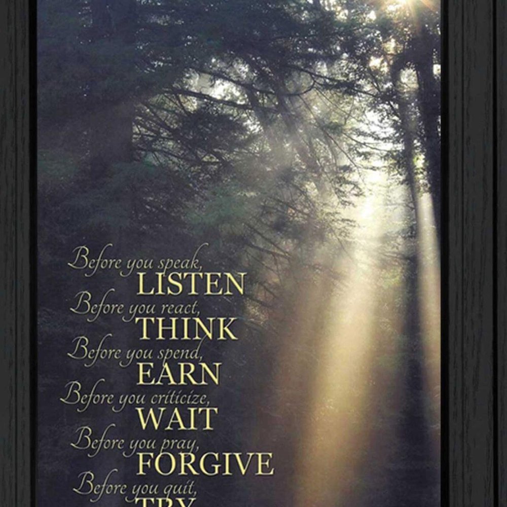 Before You 1 Black Framed Print Wall Art — view 4
