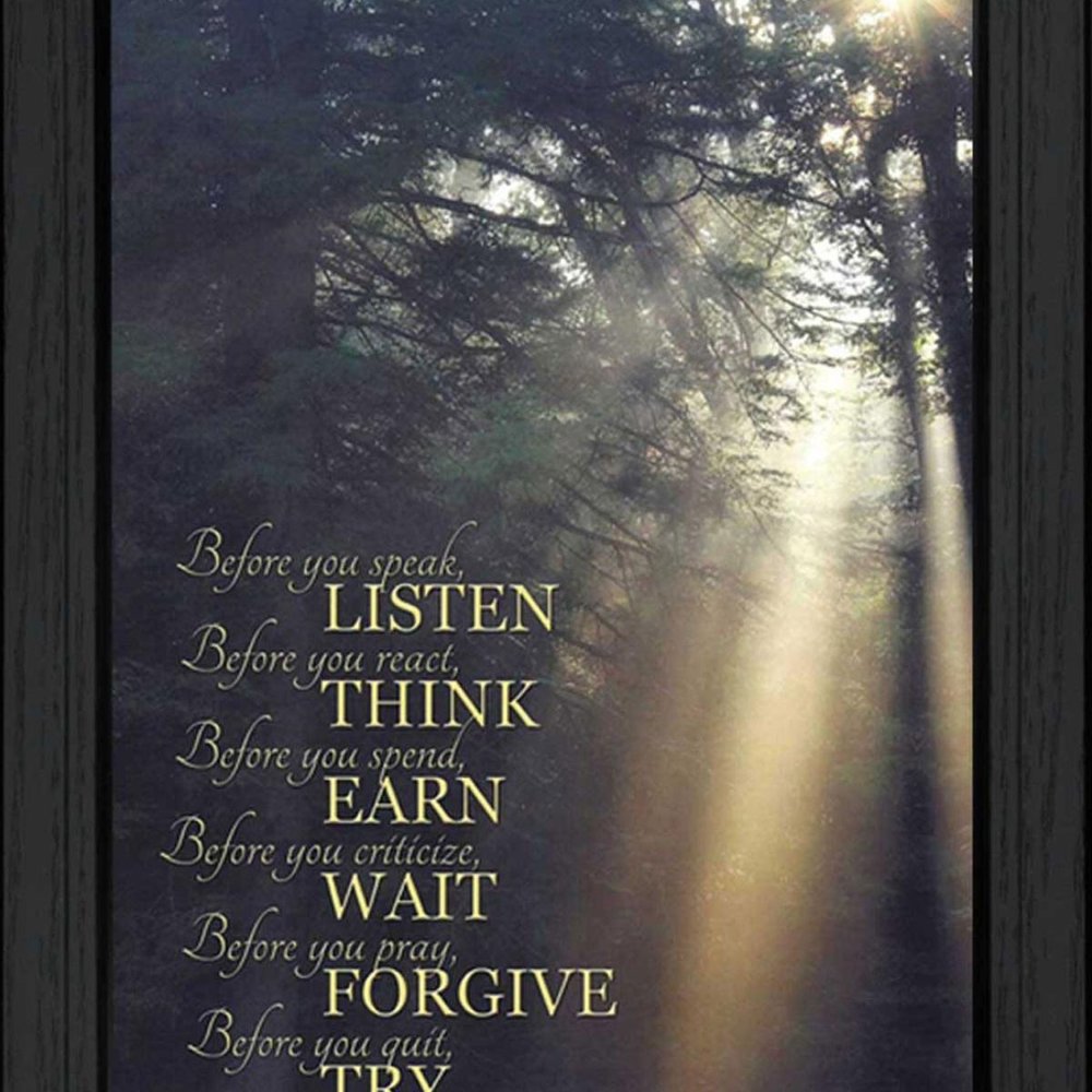 Before You 1 Black Framed Print Wall Art — view 5