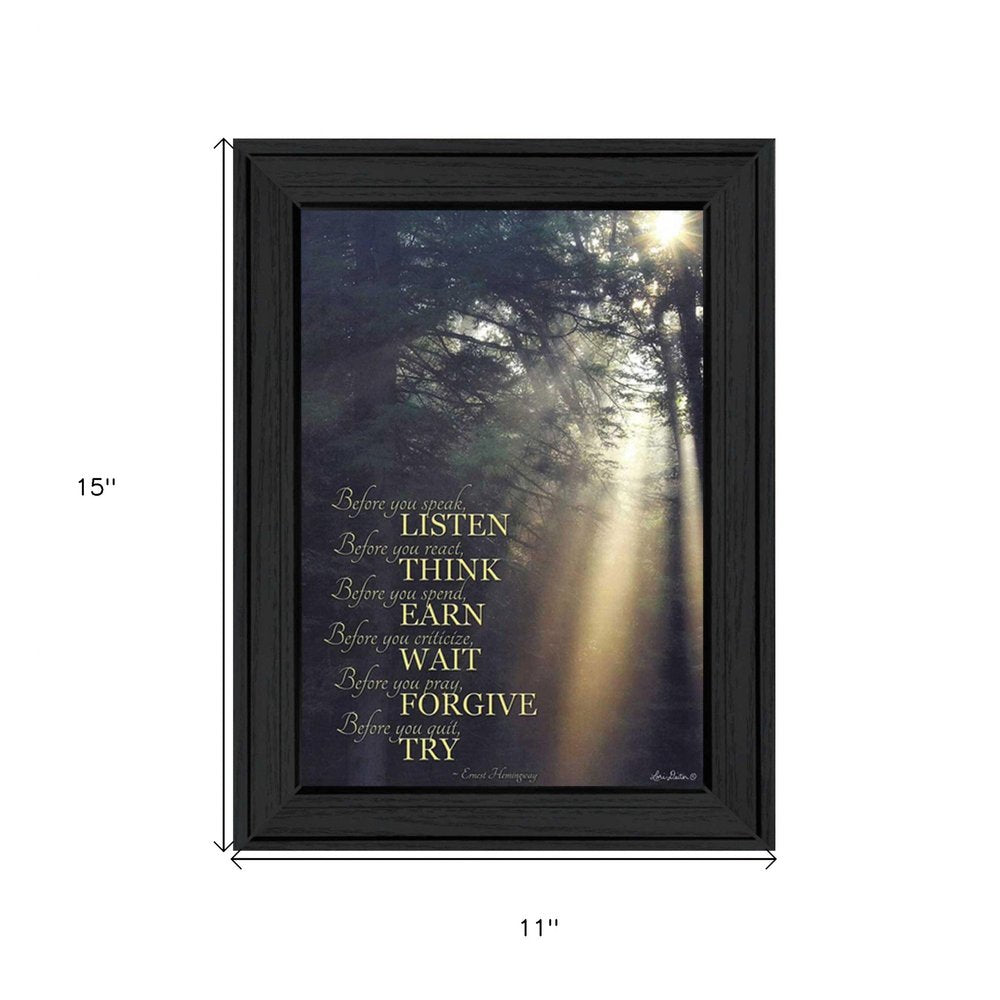 Before You 1 Black Framed Print Wall Art — view 3