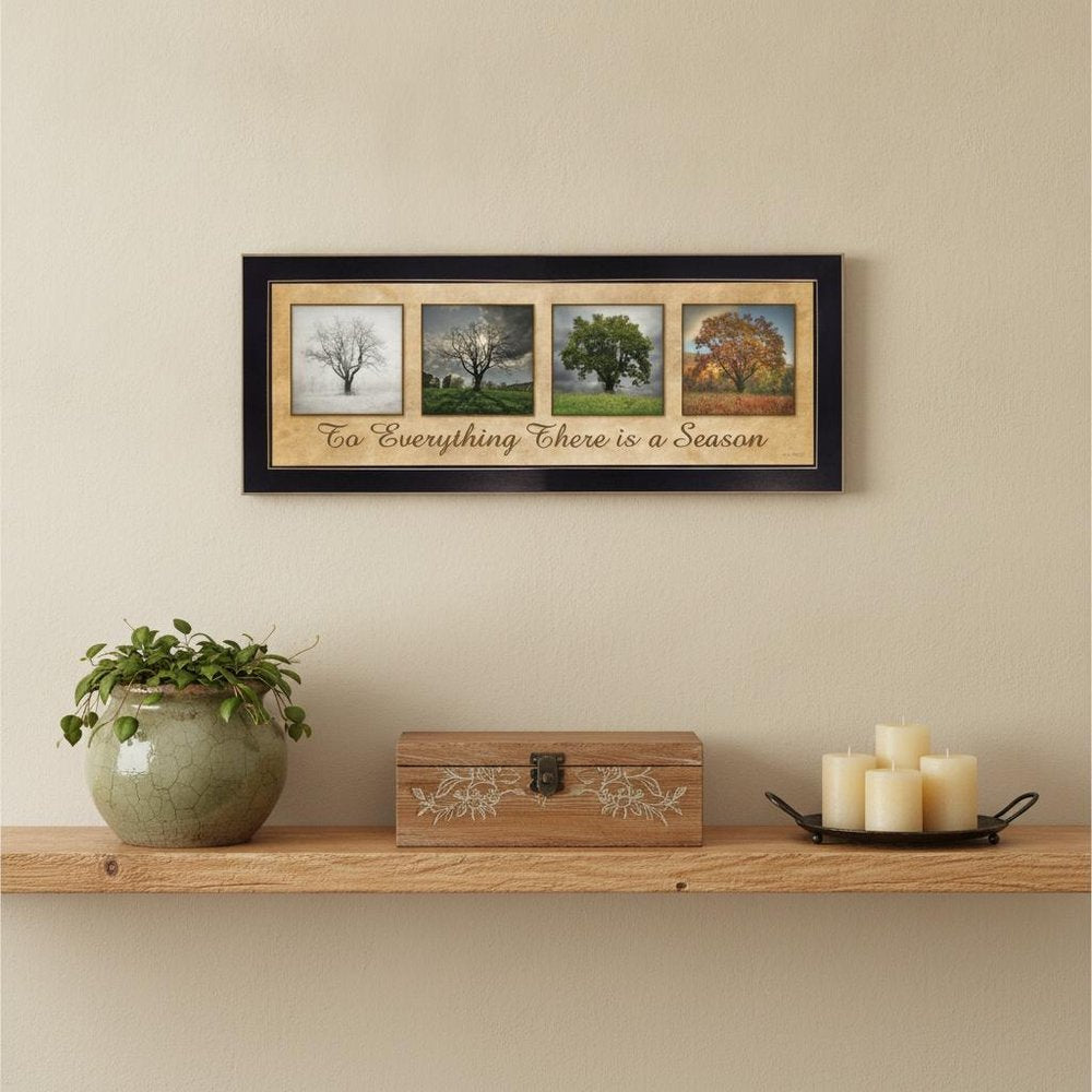 There is a Season Black Framed Print Wall Art — view 5