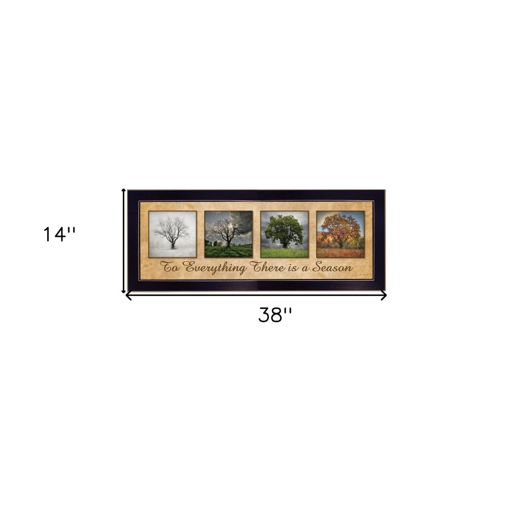 There is a Season Black Framed Print Wall Art — view 4