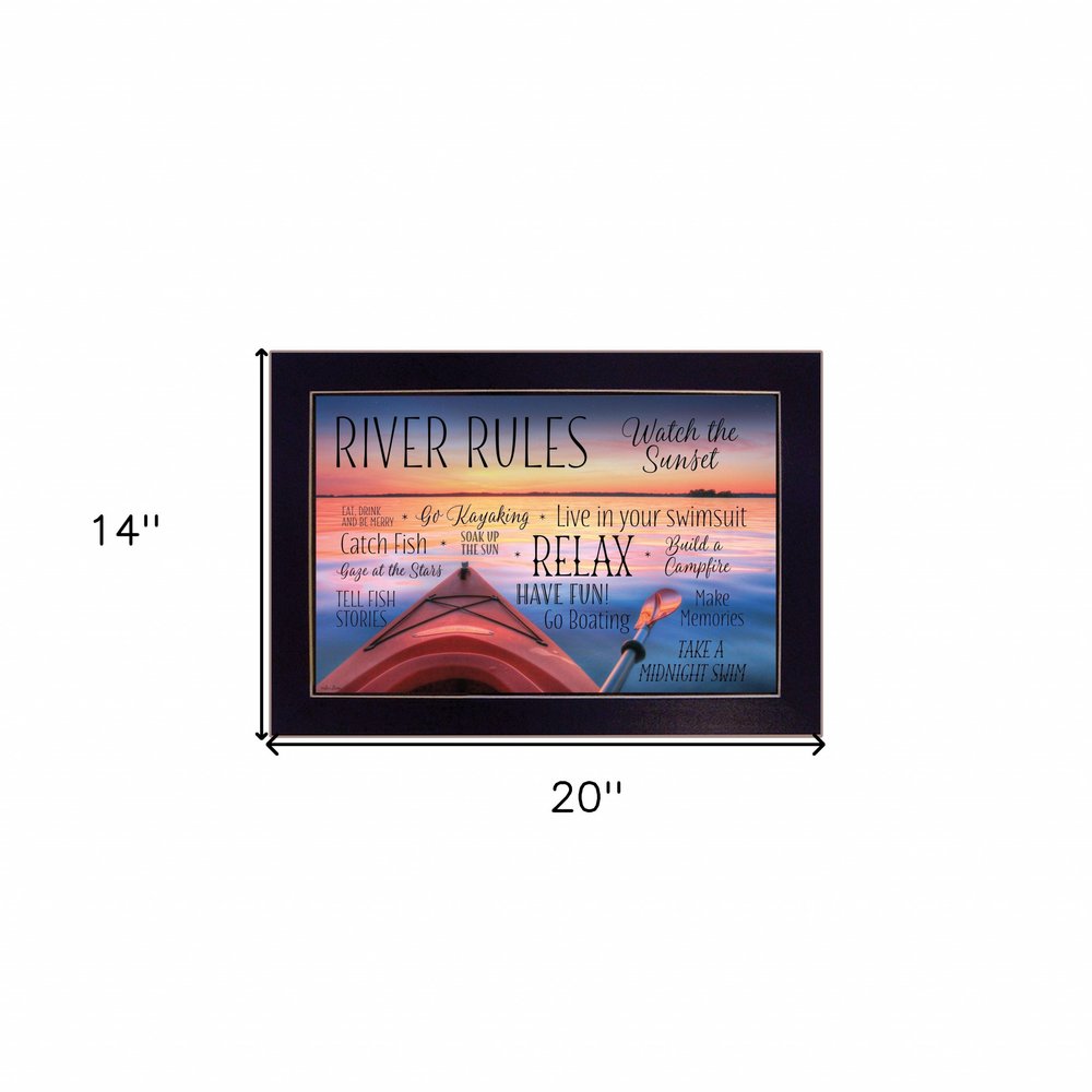 River Rules 1 Black Framed Print Wall Art — view 5