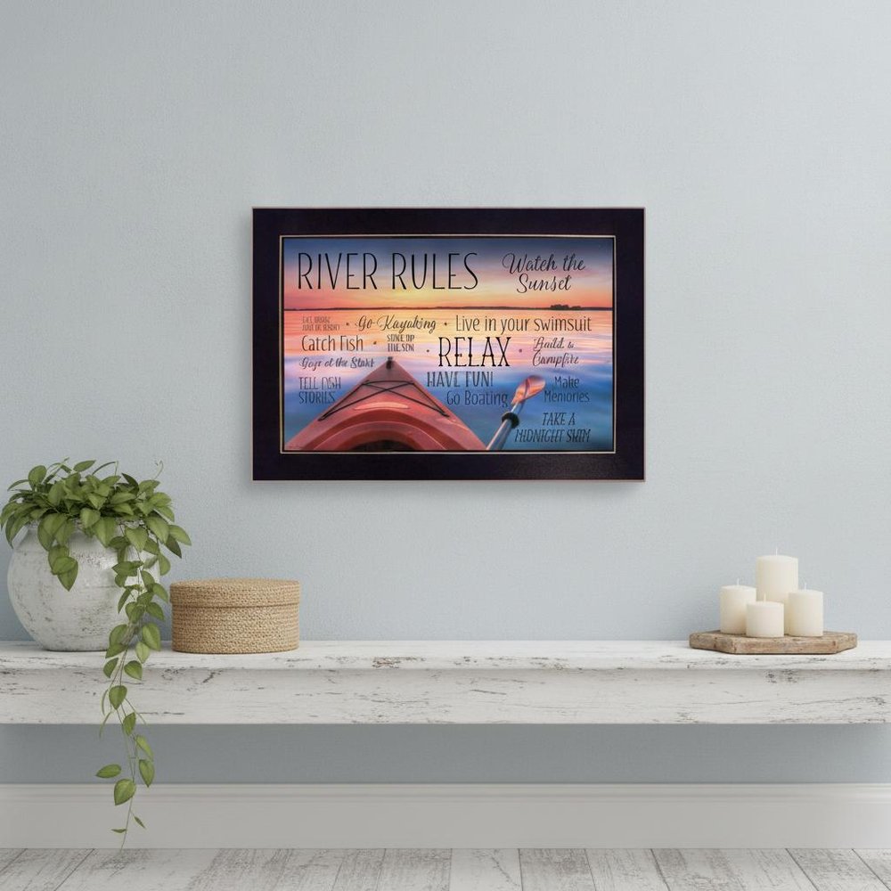 River Rules 1 Black Framed Print Wall Art — view 10