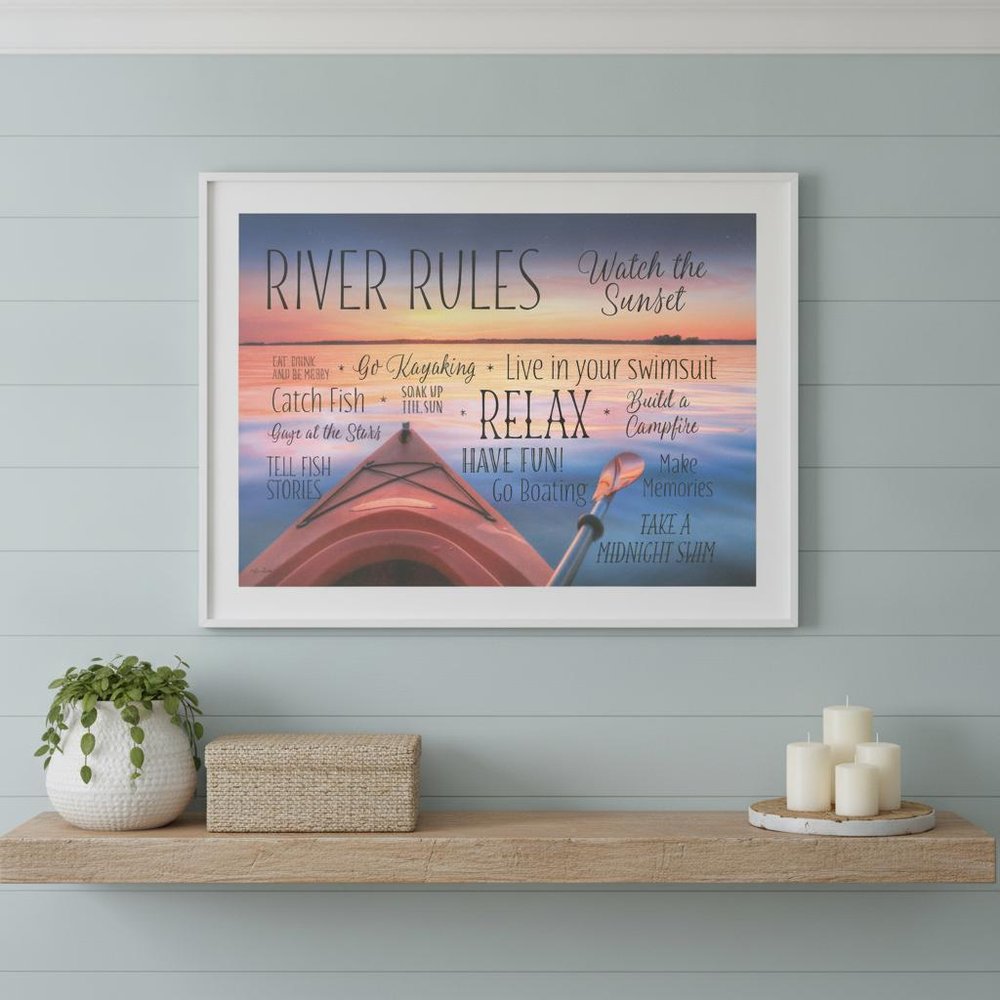 River Rules 2 White Framed Print Wall Art — view 4