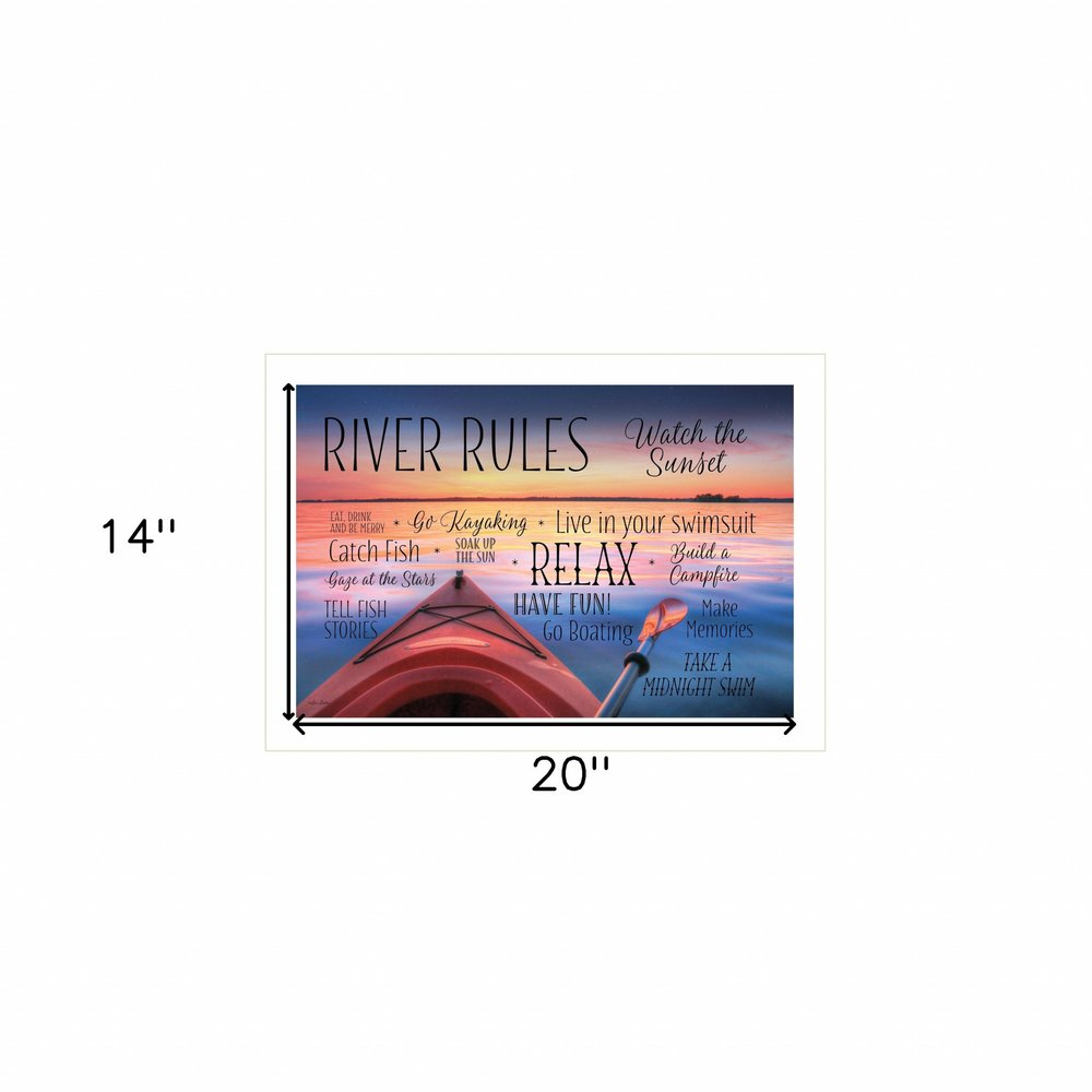 River Rules 2 White Framed Print Wall Art — view 3