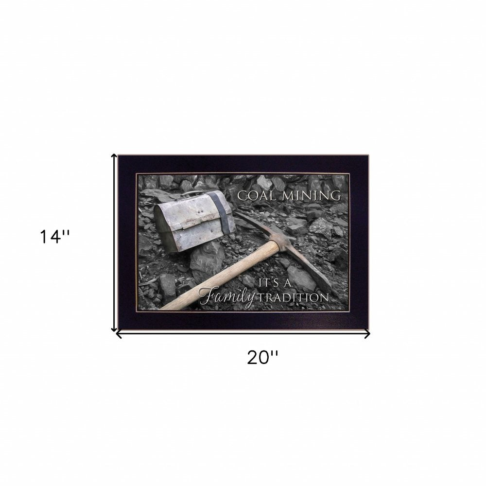Coal Mining 1 Black Framed Print Wall Art — view 4