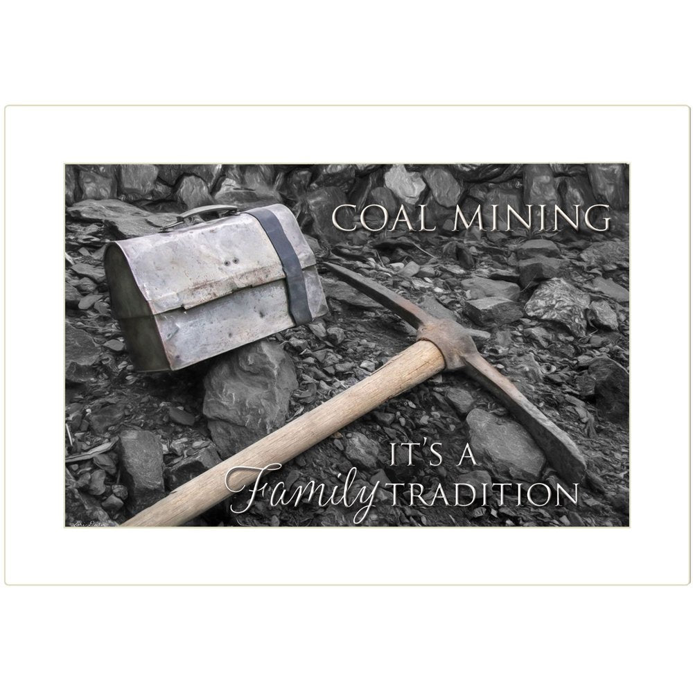 Coal Mining 2 White Framed Print Wall Art — view 1