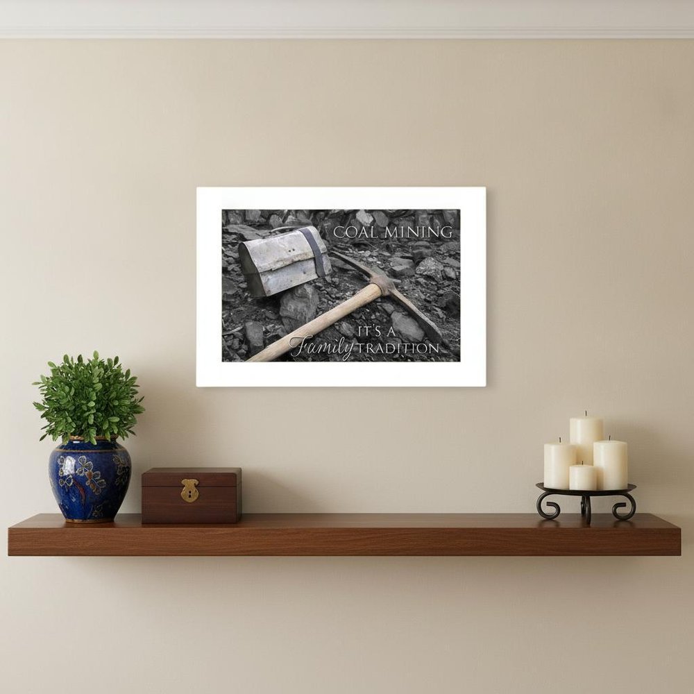 Coal Mining 2 White Framed Print Wall Art — view 4
