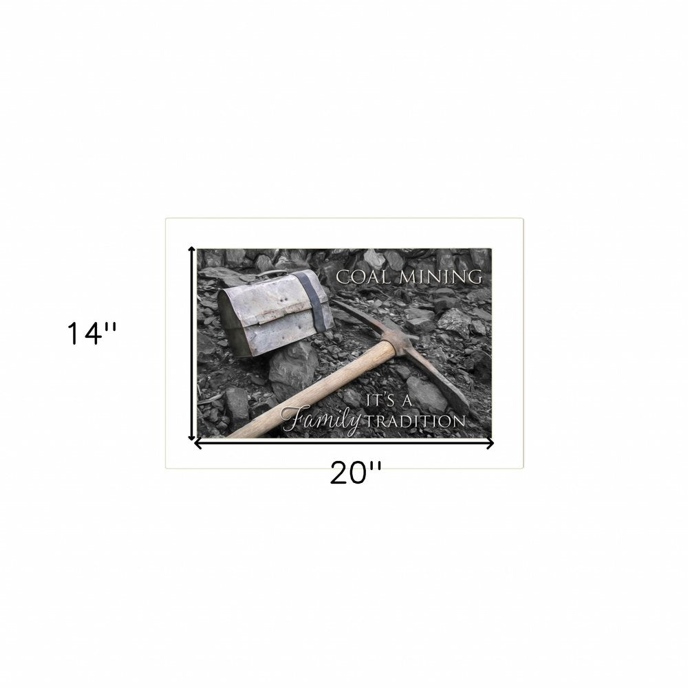 Coal Mining 2 White Framed Print Wall Art — view 3