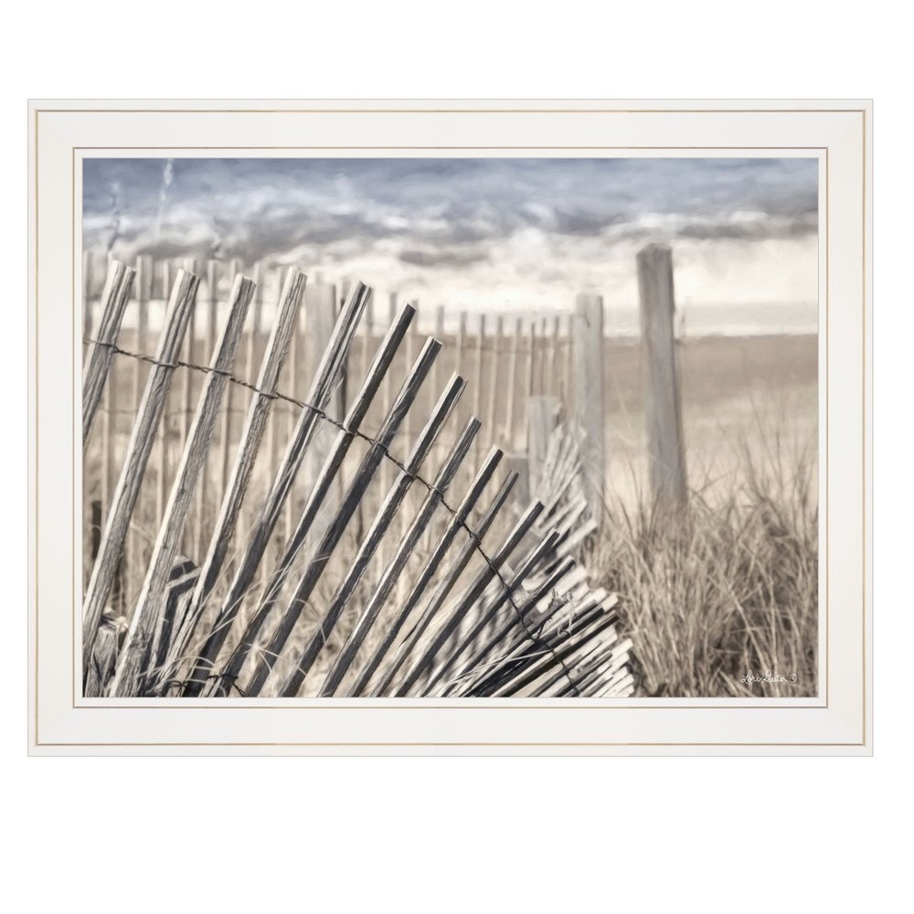 On The Coastline 1 White Framed Print Wall Art — view 1