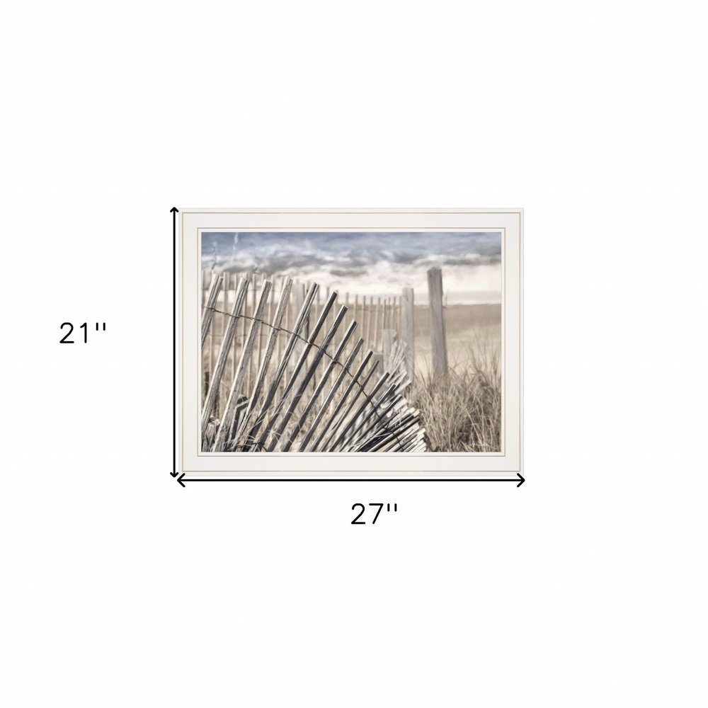 On The Coastline 1 White Framed Print Wall Art — view 3