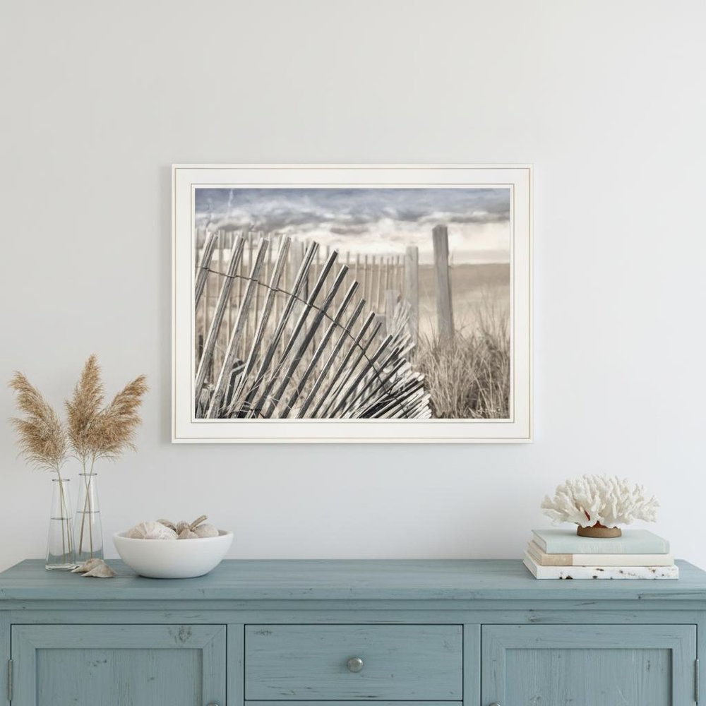 On The Coastline 1 White Framed Print Wall Art — view 4