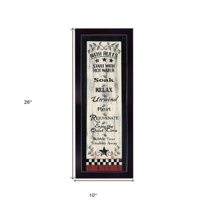 Bath Rules 6 Black Framed Print Bathroom Wall Art HomeRoots