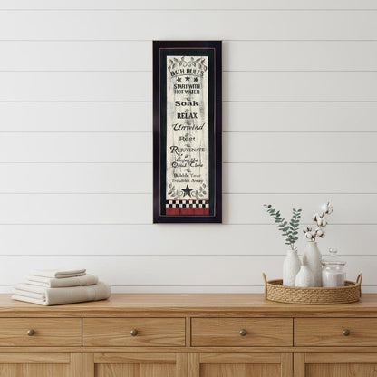 Bath Rules 6 Black Framed Print Bathroom Wall Art HomeRoots