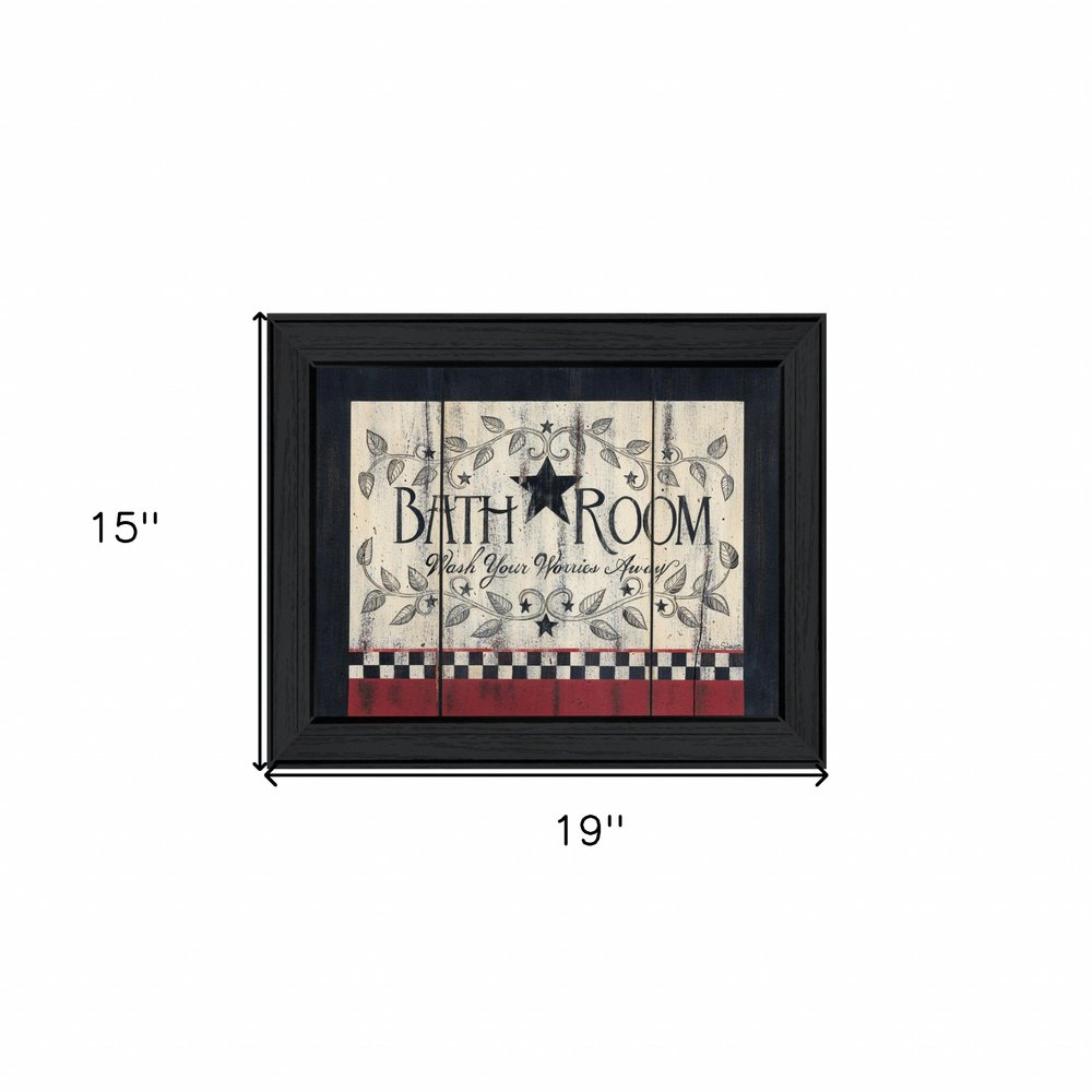 Bathroom 6 Black Framed Print Bathroom Wall Art — view 3