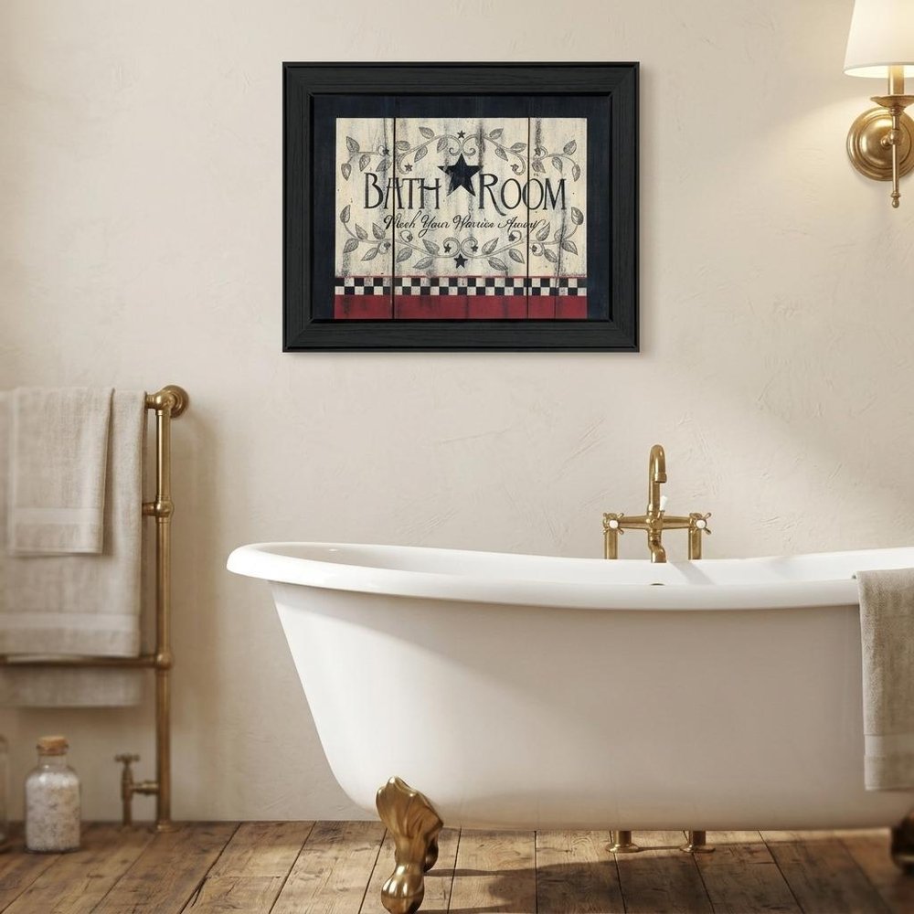 Bathroom 6 Black Framed Print Bathroom Wall Art HomeRoots