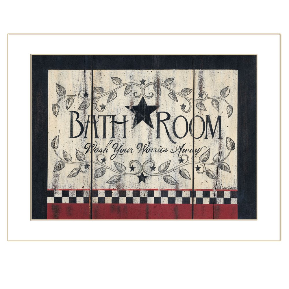 Bathroom 7 White Framed Print Bathroom Wall Art — view 1
