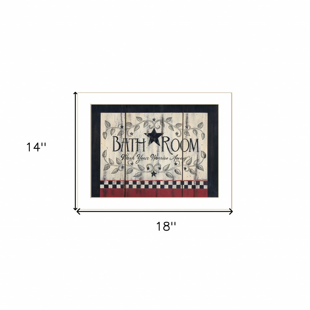 Bathroom 7 White Framed Print Bathroom Wall Art — view 3
