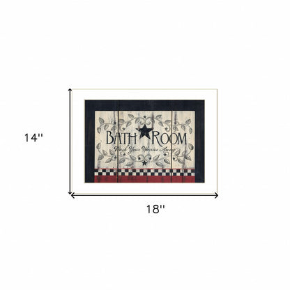Bathroom 1 White Framed Print Bathroom Wall Art HomeRoots
