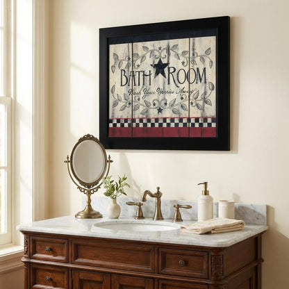 Bathroom 1 White Framed Print Bathroom Wall Art HomeRoots