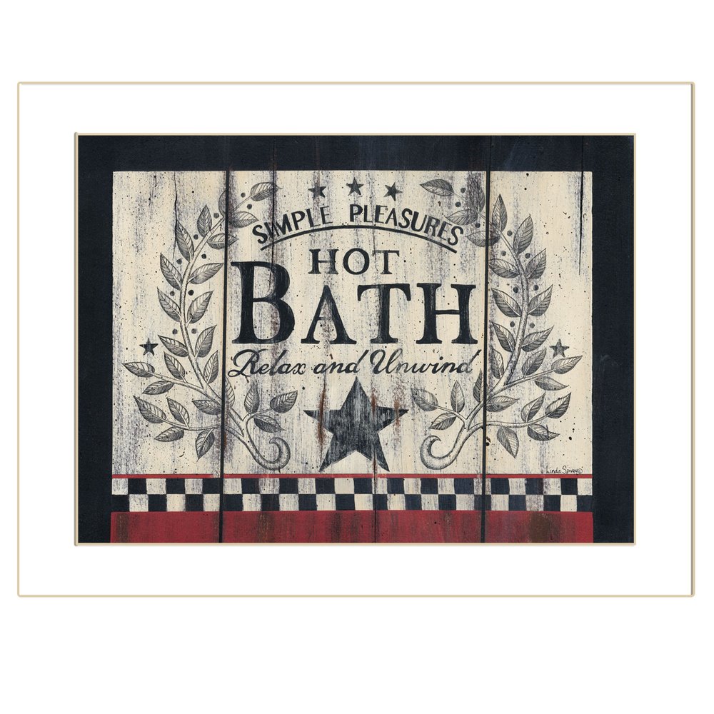 Hot Bath 11 White Framed Print Bathroom Wall Art — view 1
