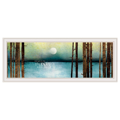 Love You to the Moon and Back 3 White Framed Print Wall Art HomeRoots