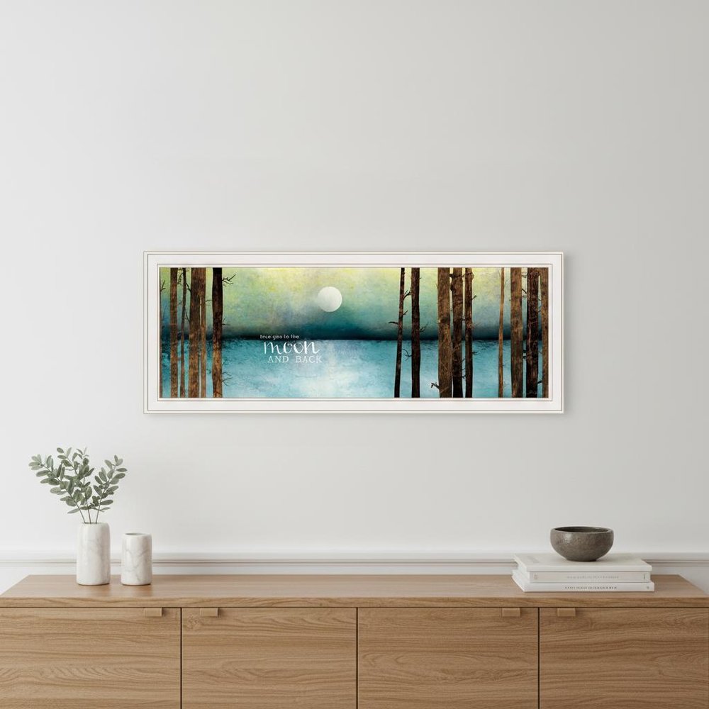 Love You to the Moon and Back 3 White Framed Print Wall Art HomeRoots