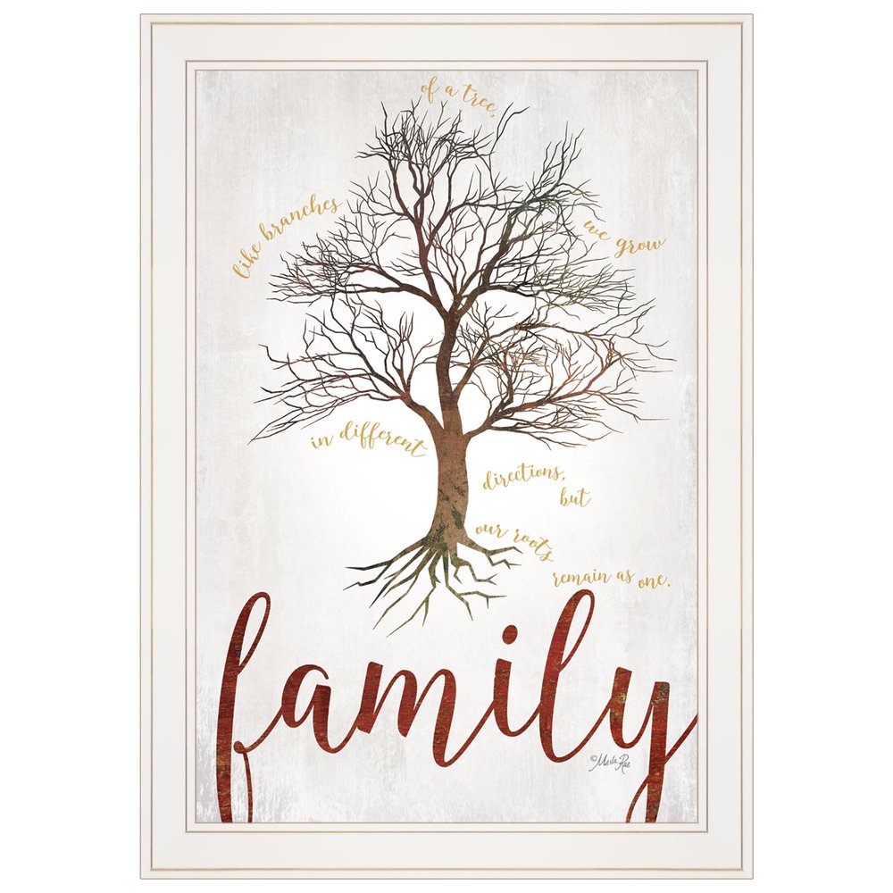 Family Tree 1 White Framed Print Wall Art — view 1