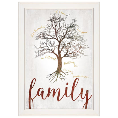 Family Tree 1 White Framed Print Wall Art HomeRoots