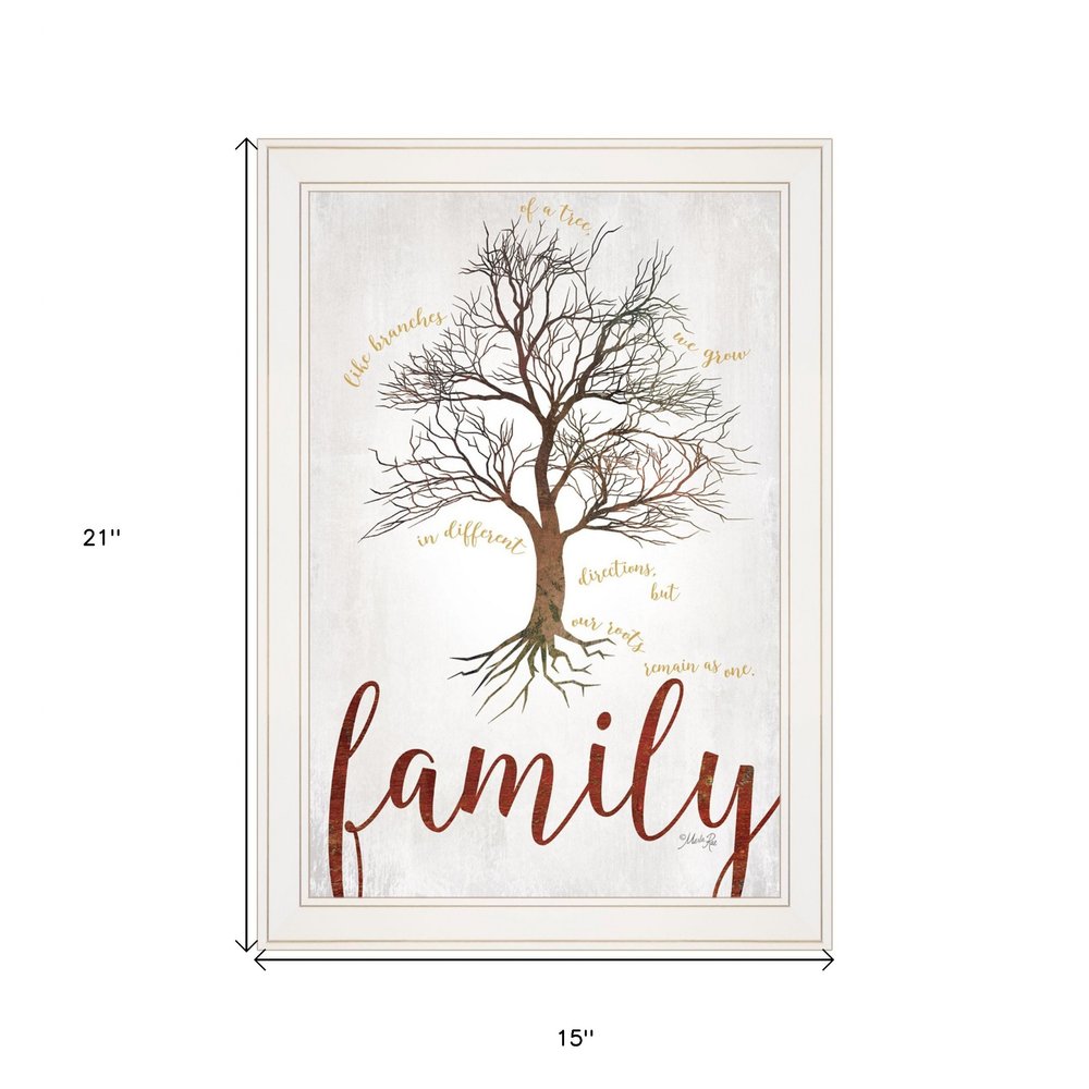Family Tree 1 White Framed Print Wall Art — view 4