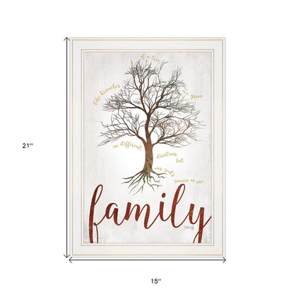 Family Tree 1 White Framed Print Wall Art HomeRoots