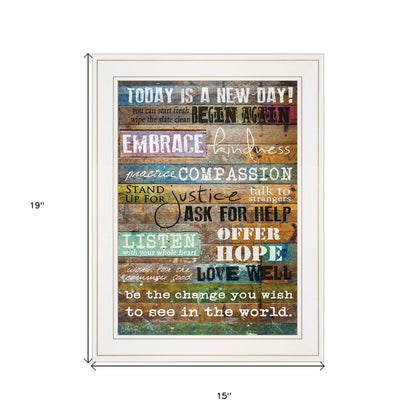 Today Is 1 White Framed Print Wall Art HomeRoots