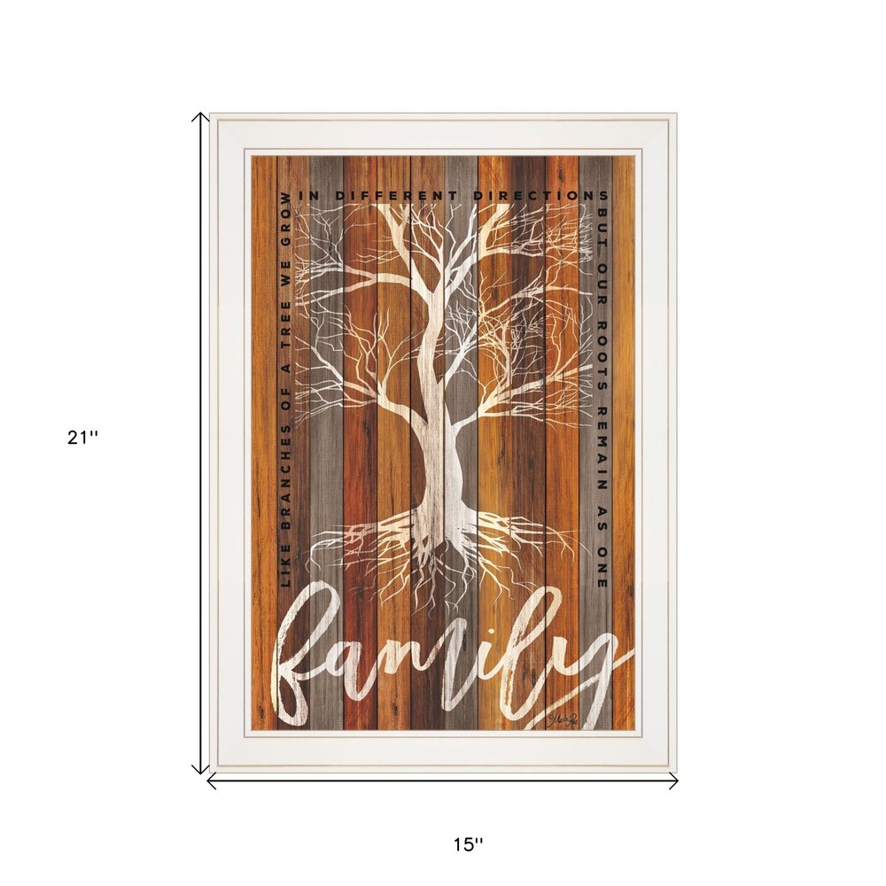 Family Roots 1 White Framed Print Wall Art HomeRoots
