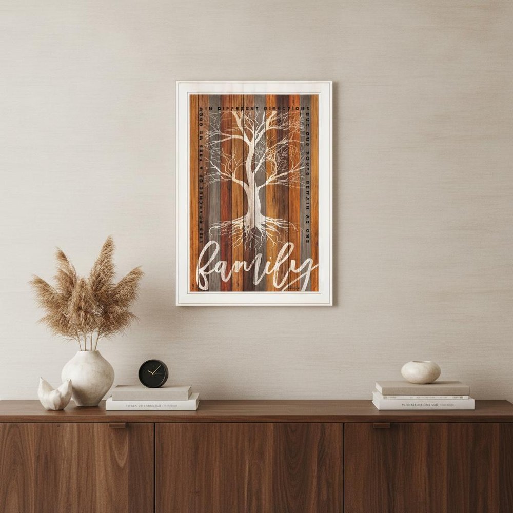 Family Roots 1 White Framed Print Wall Art HomeRoots